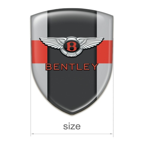 Bentley Car Accessories Badge Gray with Red Band Type 