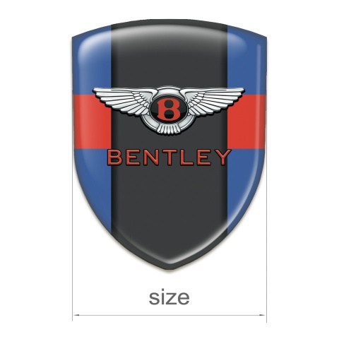 Bentley Self Adhesive Car logo Emblem Blue with Red Band Type 