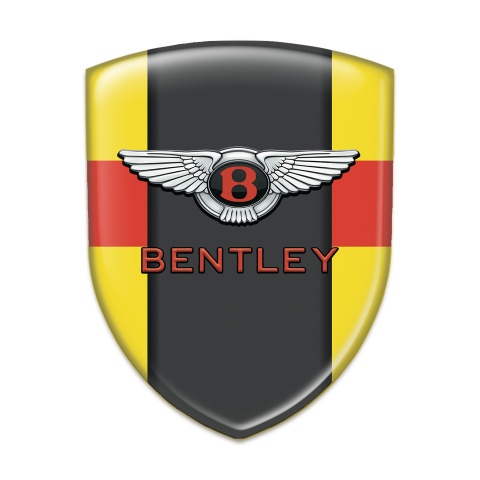 Bentley Car Interior Badge Yellow with Red Band Type 