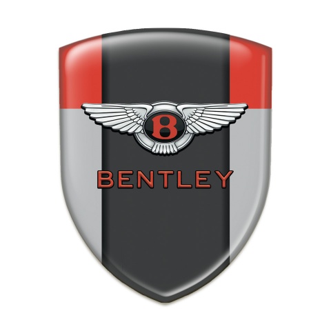 Bentley Silicone Car Decal Badge Gray Red Type 