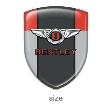 Bentley Silicone Car Decal Badge Gray Red Type 