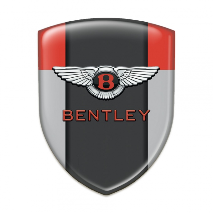 Bentley Silicone Car Decal Badge Gray Red Type 