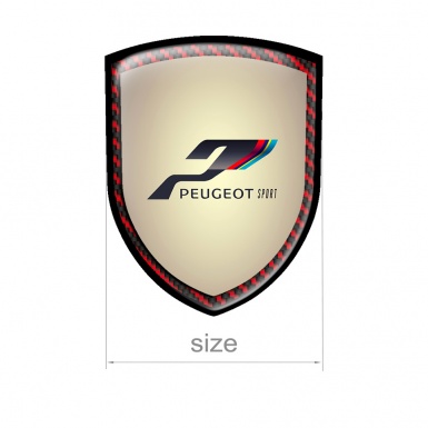 Peugeot Shield Silicone Sticker Red Carbon New Sport Design
