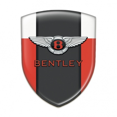 Bentley Domed Emblem red White Type 