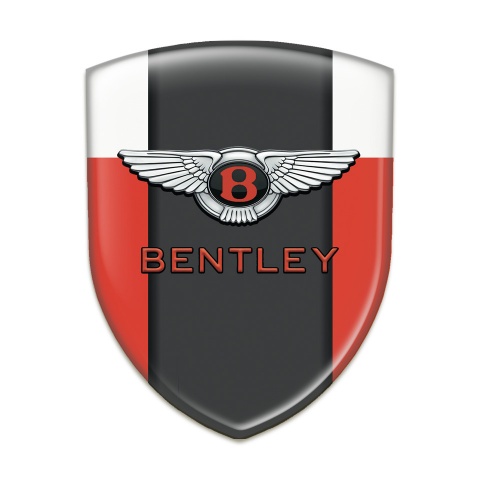 Bentley Domed Emblem red White Type 