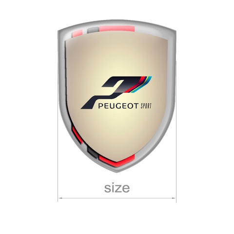 Peugeot Shield Silicone Emblem Sport Beige