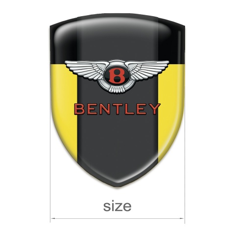 Bentley Car Interior Badge Yellow Black Model