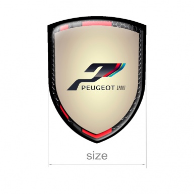 Peugeot Shield Domed Emblem Beige Sport