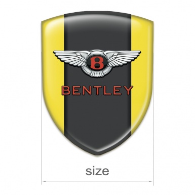 Bentley Self Adhesive Emblem Logo Yellow with Central Panel 