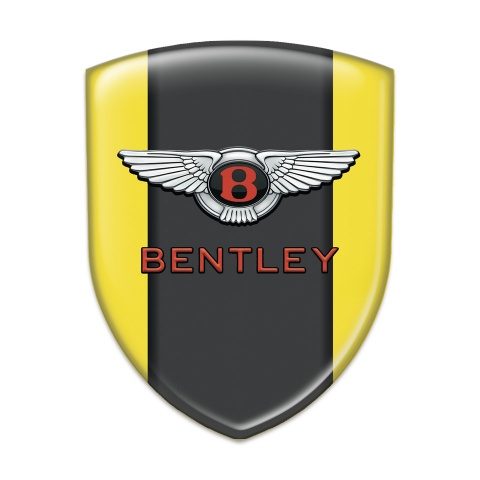 Bentley Self Adhesive Emblem Logo Yellow with Central Panel 