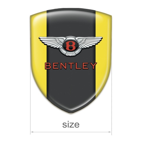 Bentley Self Adhesive Emblem Logo Yellow with Central Panel 