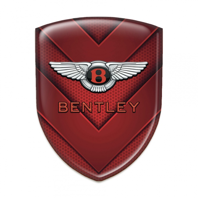 Bentley 3D Gel Emblem Red V Shaped Elements Variant 