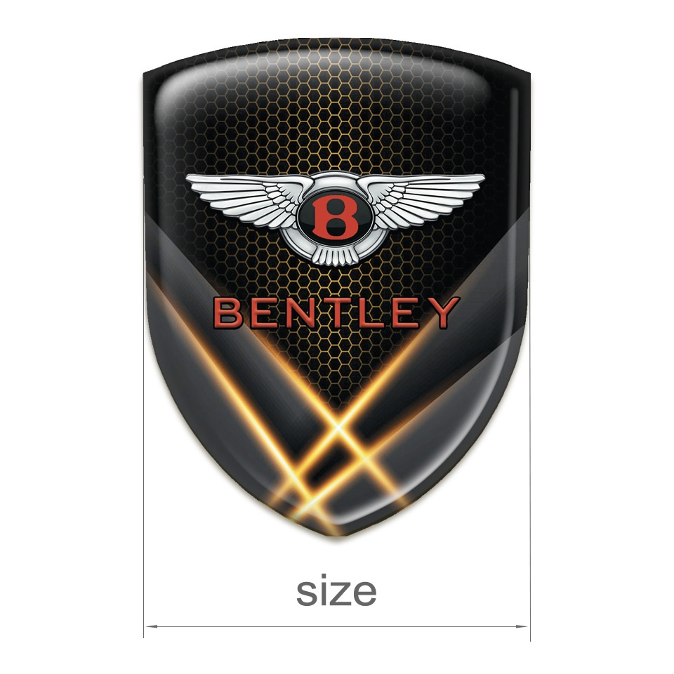 Bentley Tuning Badge Orange Lights variant | Domed Emblems | Stickers ...