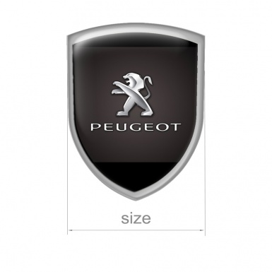 Peugeot Shield Silicone Sticker Black Classic