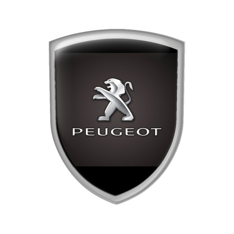 Peugeot Shield Silicone Sticker Black Classic