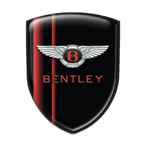 Bentley Car Interior Badge Black with Red lines Variant 
