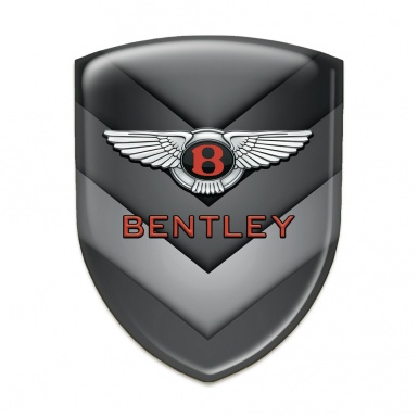 Bentley Silicone Car Decal Badge Gray V Shape Details Variant 