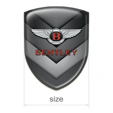 Bentley Silicone Car Decal Badge Gray V Shape Details Variant 