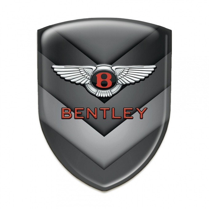 Bentley Silicone Car Decal Badge Gray V Shape Details Variant 