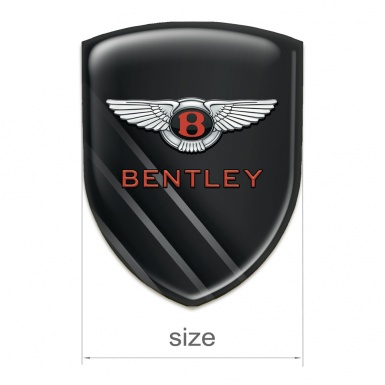 Bentley Emblem Interior Black Base with Diagonal Gray Lines