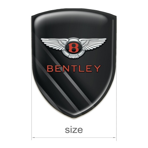 Bentley Emblem Interior Black Base with Diagonal Gray Lines