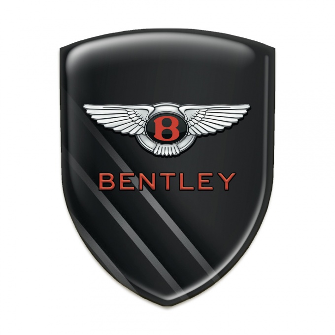 Bentley Emblem Interior Black Base with Diagonal Gray Lines