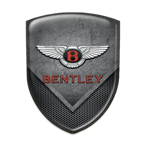 Bentley Silicone Car Decal Badge Scratched Plate with Mesh Effect 