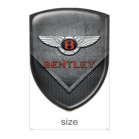 Bentley Silicone Car Decal Badge Scratched Plate with Mesh Effect 