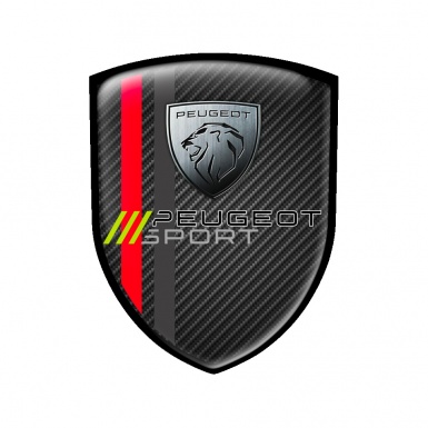 Peugeot Domed Emblem Carbon Red Line Sport