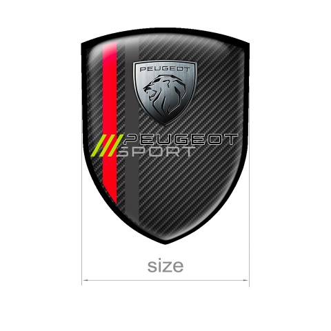 Peugeot Domed Emblem Carbon Red Line Sport