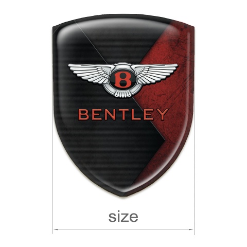 Bentley Silicone Badge Black Red Mixed Textur Style 