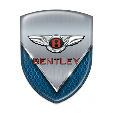 Bentley Auto Emblem Aluminum Sheet With Blue Grid style 