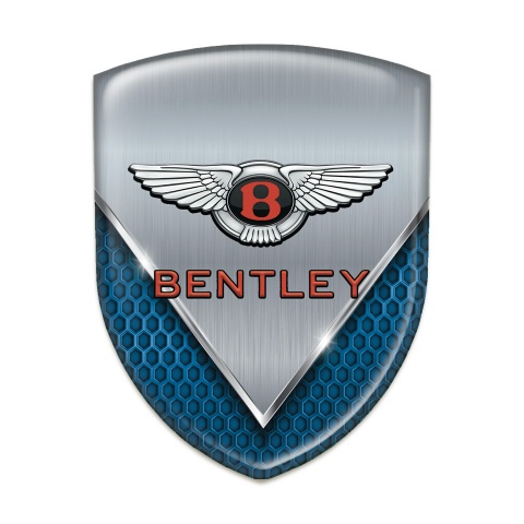 Bentley Auto Emblem Aluminum Sheet With Blue Grid style 