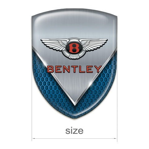 Bentley Auto Emblem Aluminum Sheet With Blue Grid style 