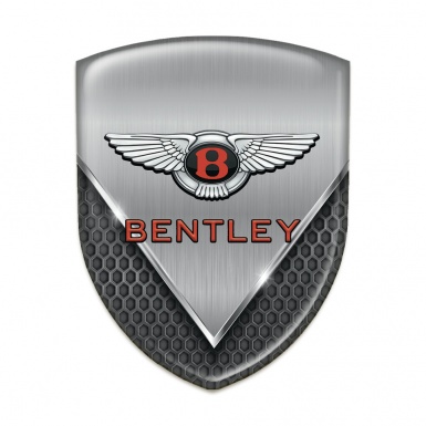 Bentley Emblem Badge Logo Aluminum Sheet with dark Grid Style 