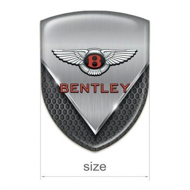 Bentley Emblem Badge Logo Aluminum Sheet with dark Grid Style 