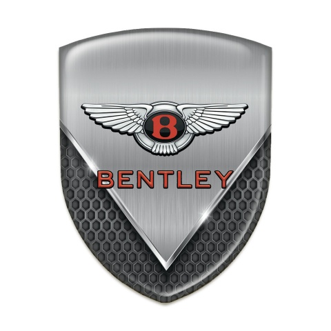 Bentley Emblem Badge Logo Aluminum Sheet with dark Grid Style 