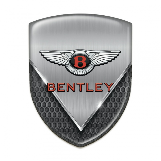 Bentley Emblem Badge Logo Aluminum Sheet with dark Grid Style 