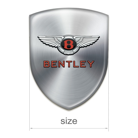 Bentley Resin Sticker Premium Quality Silver Style 