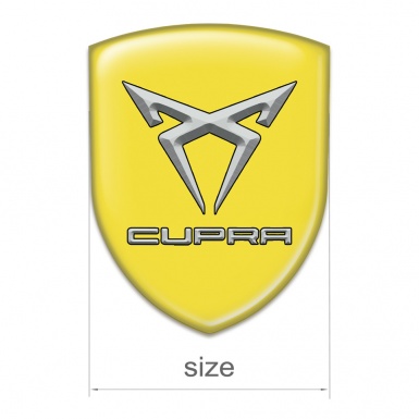 Seat Cupra Car Accessories Badge Yellow Edition