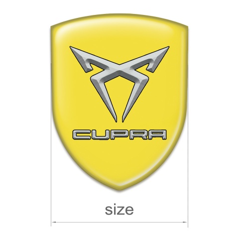 Seat Cupra Car Accessories Badge Yellow Edition