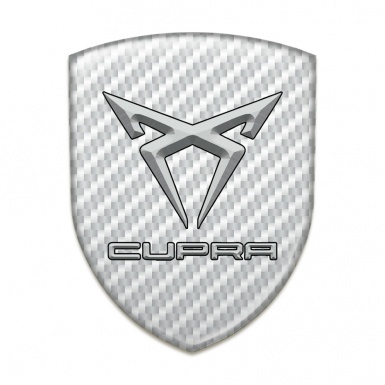 Seat Cupra Car Accessories Badge White Carbon Edition 