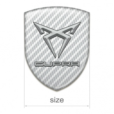 Seat Cupra Car Accessories Badge White Carbon Edition 