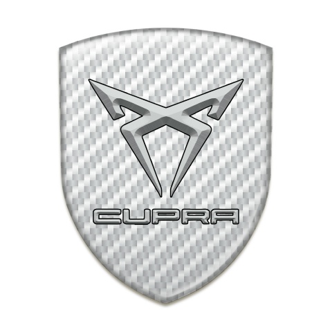 Seat Cupra Car Accessories Badge White Carbon Edition 