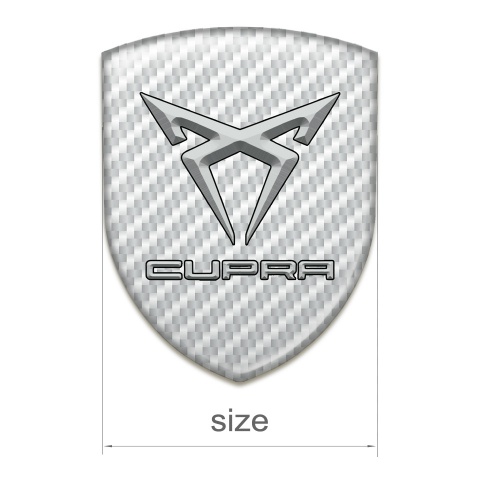 Seat Cupra Car Accessories Badge White Carbon Edition 