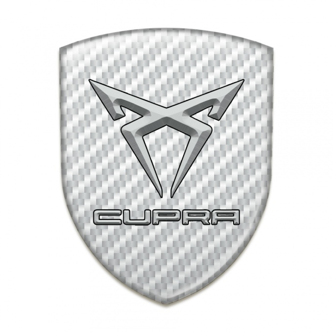 Seat Cupra Car Accessories Badge White Carbon Edition 