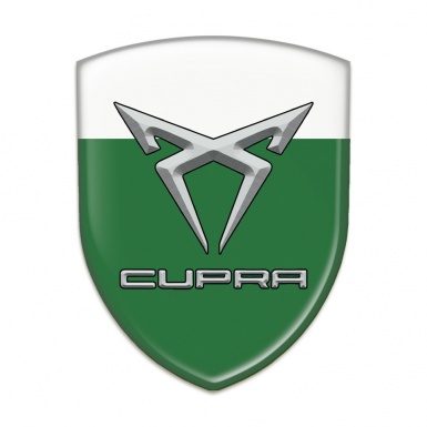 Seat Cupra Self Adhesive Car logo Emblem Green White Design 