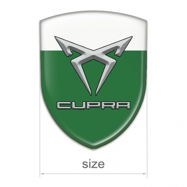 Seat Cupra Self Adhesive Car logo Emblem Green White Design 