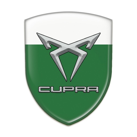 Seat Cupra Self Adhesive Car logo Emblem Green White Design 