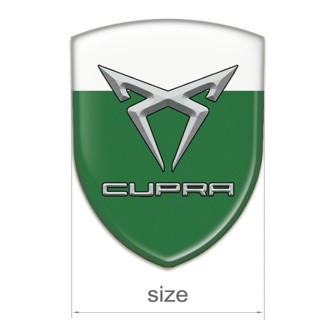 Seat Cupra Self Adhesive Car logo Emblem Green White Design 